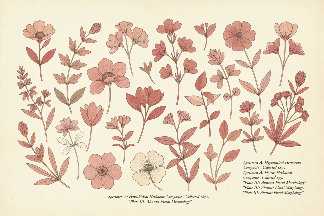 Cas cliniques stylisés - illustration botanique de la diversité