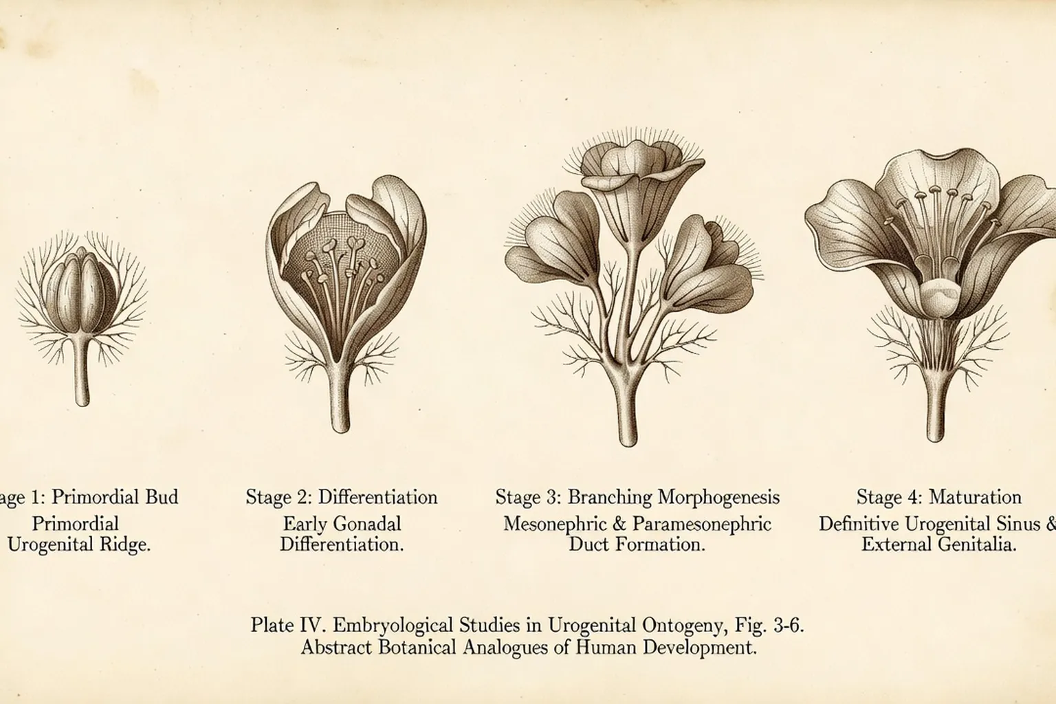 Diagramme embryologique du tubercule génital