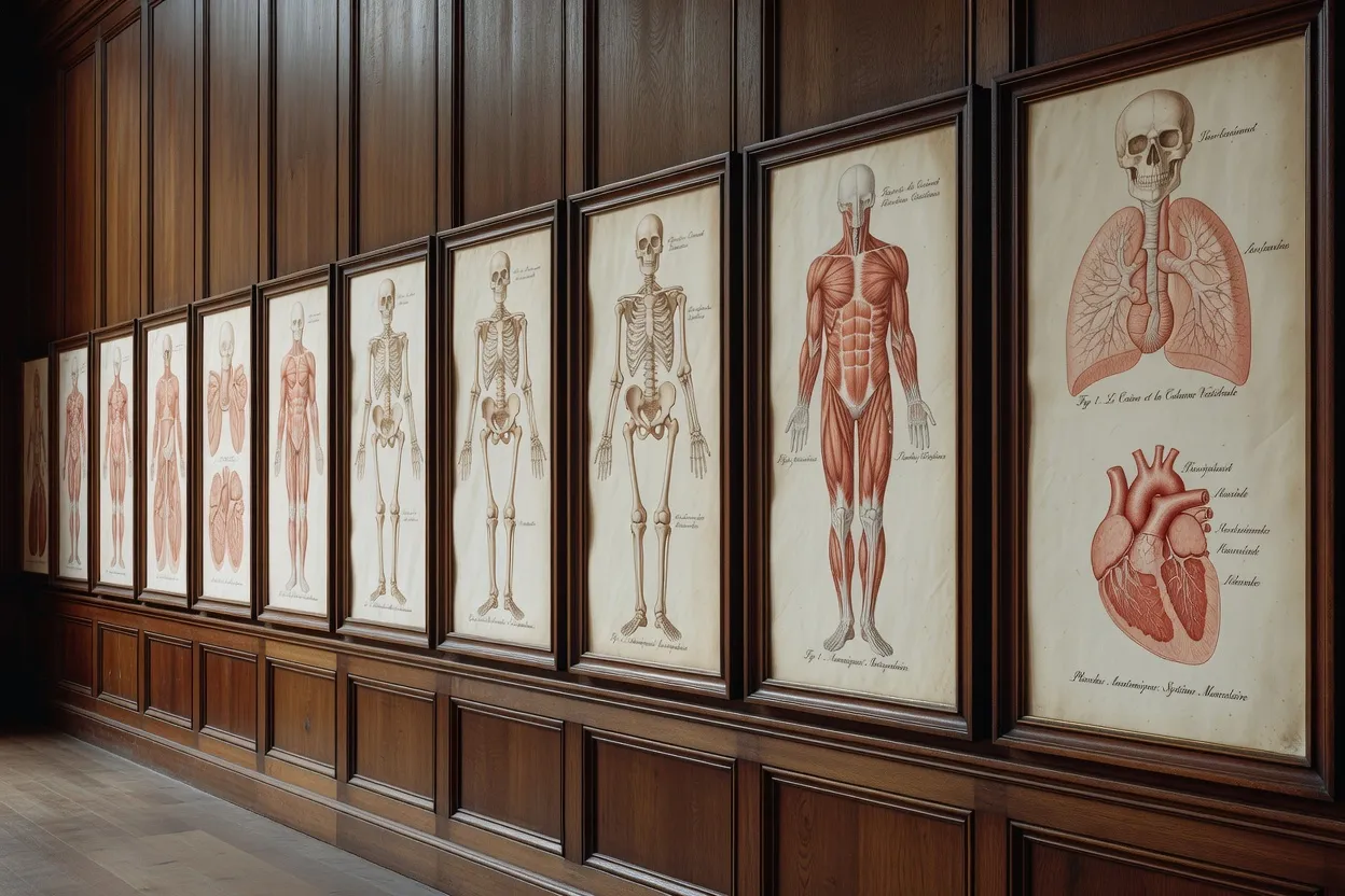 Reproduction stylisée de la planche de Kobelt 1844 montrant la vascularisation du clitoris en gravure XIXe siècle