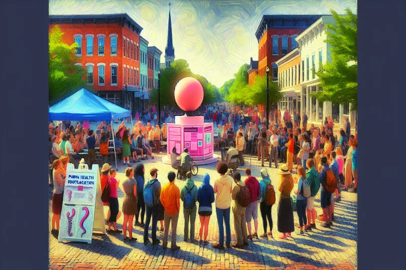 Installation artistique d'un clitoris g&eacute;ant dans l'espace public pour la sensibilisation