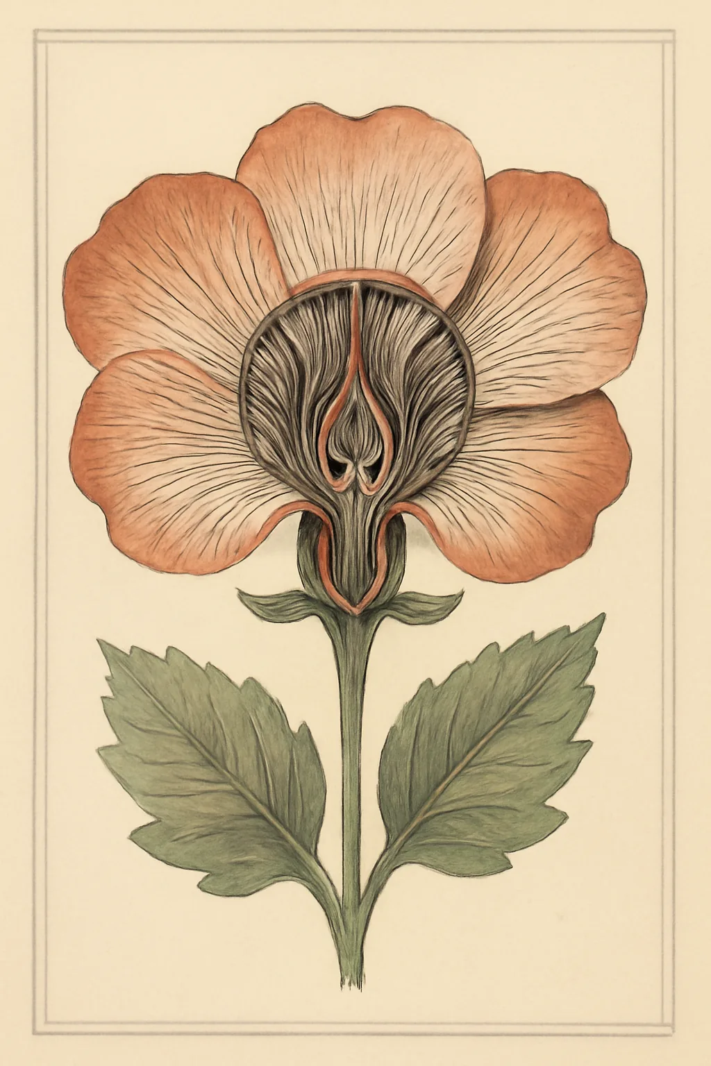 Illustration éditoriale botanique — Clitoris-moi.ch