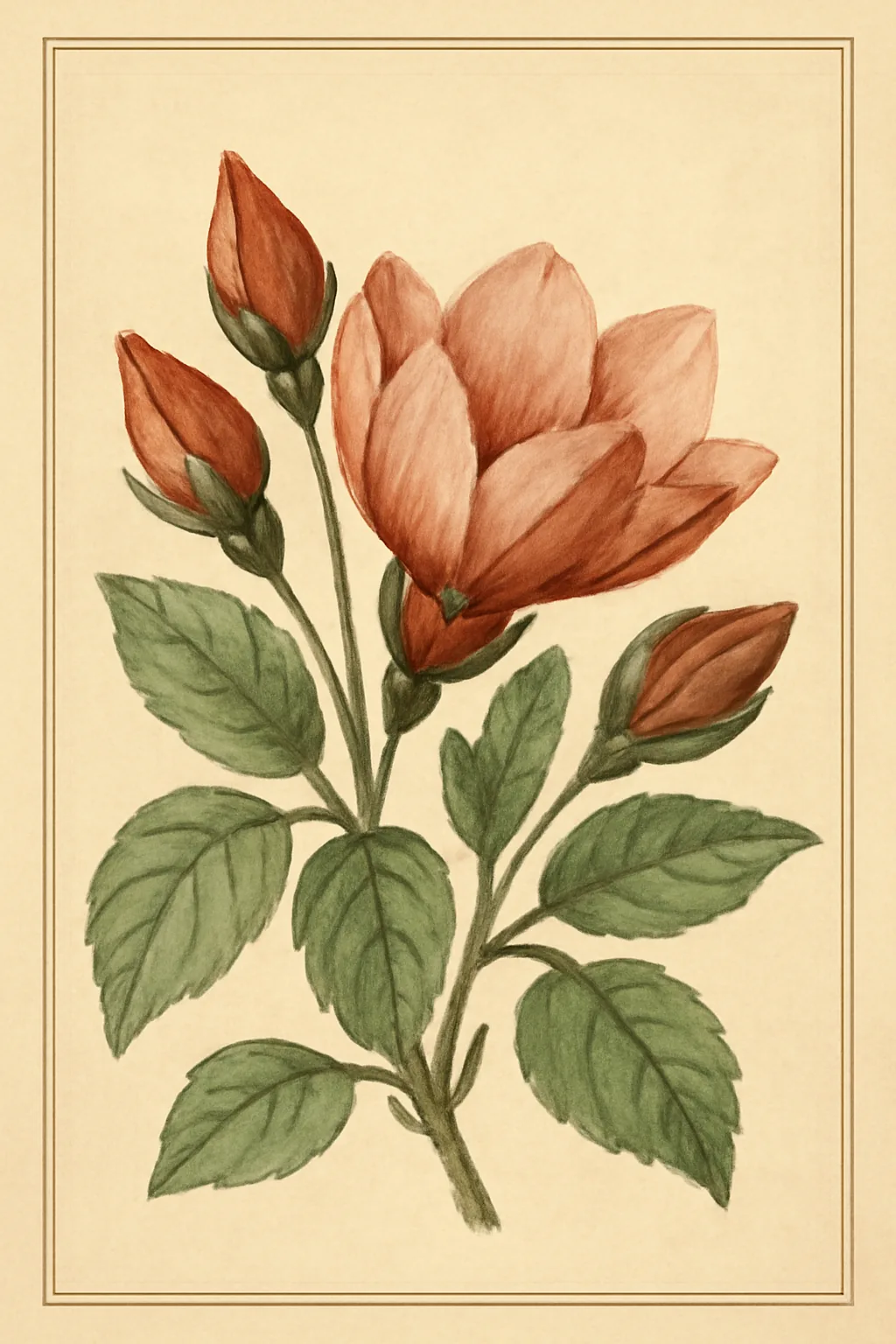 Illustration éditoriale botanique — Clitoris-moi.ch